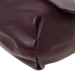 Pre Owned Lanvin Burgundy Leather Happy Shoulder Bag