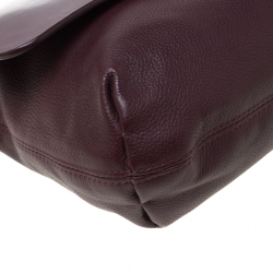 Pre Owned Lanvin Burgundy Leather Happy Shoulder Bag