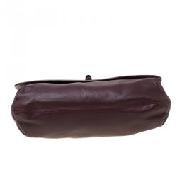 Pre Owned Lanvin Burgundy Leather Happy Shoulder Bag