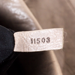 Pre Owned Lanvin Grey Leather Sugar Beads Shoulder Bag