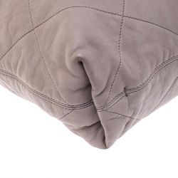 Pre Owned Lanvin Grey/Olive Green Quilted Leather Amalia Cabas Tote