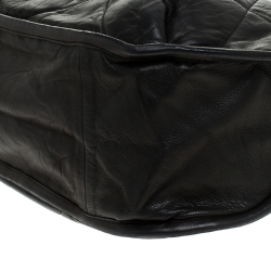 Pre Owned Lanvin Black Lambskin Leather Chain Strap Crossbody Bag