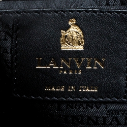 Pre Owned Lanvin Black Lambskin Leather Chain Strap Crossbody Bag