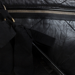 Pre Owned Lanvin Black Lambskin Leather Chain Strap Crossbody Bag