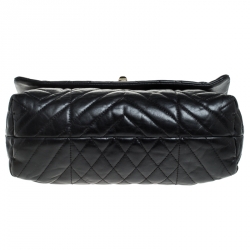 Pre Owned Lanvin Black Quilted Leather Medium Happy Shoulder Bag