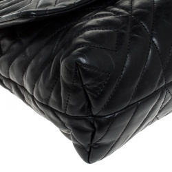 Pre Owned Lanvin Black Quilted Leather Medium Happy Shoulder Bag