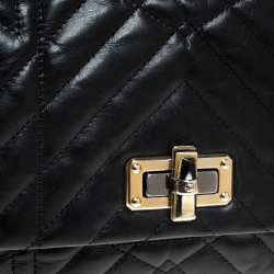 Pre Owned Lanvin Black Quilted Leather Medium Happy Shoulder Bag