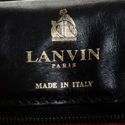 Pre Owned Lanvin Black Quilted Leather Medium Happy Shoulder Bag
