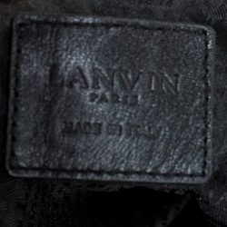 Pre Owned Lanvin Burgundy Quilted Satin Large Pleated Hobo