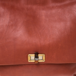 Pre Owned Lanvin Marron Leather Happy Shoulder Bag