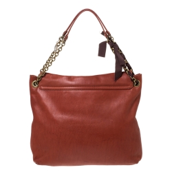 Pre Owned Lanvin Marron Leather Happy Shoulder Bag