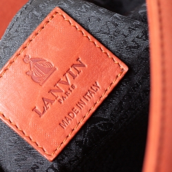 Pre Owned Lanvin Marron Leather Happy Shoulder Bag