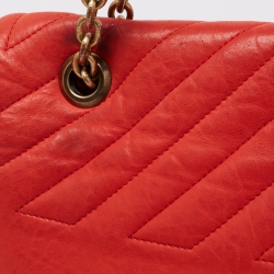 Pre Owned Lanvin Red Quilted Leather Happy Shoulder Bag