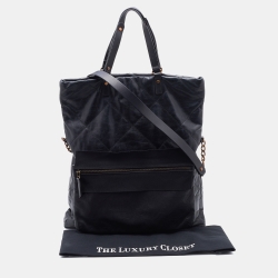 Lanvin Black Quilted Leather Tote