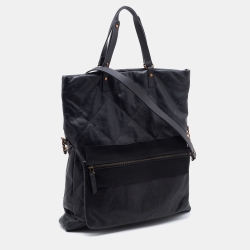 Lanvin Black Quilted Leather Tote