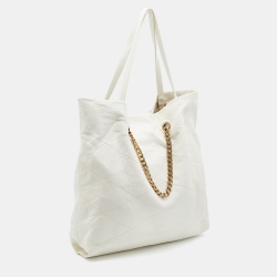 Pre Owned Lanvin White Leather Medium Carry Me Tote