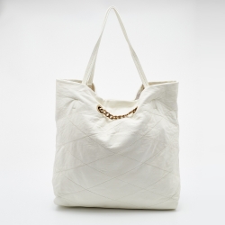 Pre Owned Lanvin White Leather Medium Carry Me Tote
