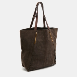 Pre Owned Lanvin Brown Suede Tote