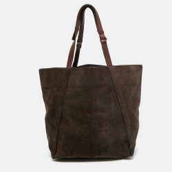 Pre Owned Lanvin Brown Suede Tote