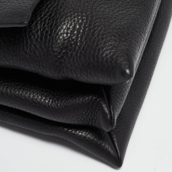 Pre Owned Lanvin Black Leather Sugar Tassel Flap Shoulder Bag