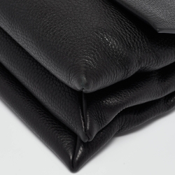 Pre Owned Lanvin Black Leather Sugar Tassel Flap Shoulder Bag