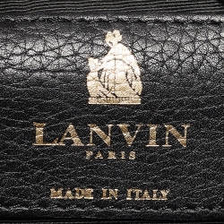 Pre Owned Lanvin Black Leather Sugar Tassel Flap Shoulder Bag