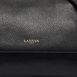 Pre Owned Lanvin Black Leather Sugar Tassel Flap Shoulder Bag