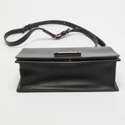Pre Owned Lanvin Black Leather Crossbody Bag