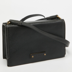 Pre Owned Lanvin Black Leather Crossbody Bag