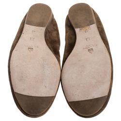 Pre Owned Lanvin Brown Suede Penny Loafers Size 40