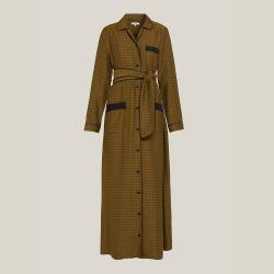 LAYEUR Brown Fitzgerald Printed Button-Down Maxi Dress FR 38