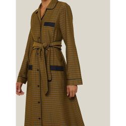 LAYEUR Brown Fitzgerald Printed Button-Down Maxi Dress FR 48