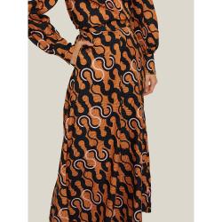 Pre Owned LAYEUR Brown Mae Printed Cotton-Silk Culottes FR 46