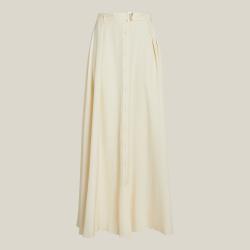 LAYEUR Cream Borden Button Down Maxi Skirt FR 50