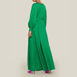 LAYEUR Green Borden Balloon Sleeve Poet Dress FR 34