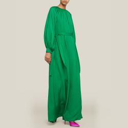 LAYEUR Green Borden Balloon Sleeve Poet Dress FR 34