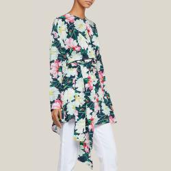 Pre Owned LAYEUR Multicoloured Reba Floral Print Wrap Tunic FR 46