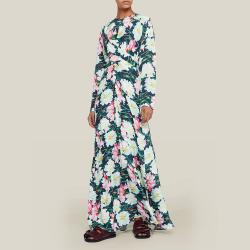Pre Owned LAYEUR Multicoloured Ruby Floral Print Wrap Maxi Dress FR 42
