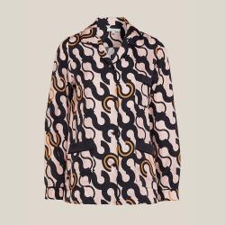 LAYEUR Pink Fitzgerald Printed Silk Pyjama Top FR 46