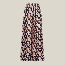 LAYEUR Pink Fitzgerald Printed Wide Leg Trousers FR 38