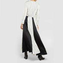 Pre Owned LAYEUR White Bergman Panelled Voile Maxi Dress FR 34