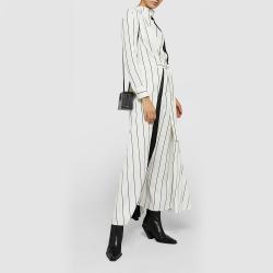 Pre Owned LAYEUR White Bergman Panelled Voile Maxi Dress FR 34