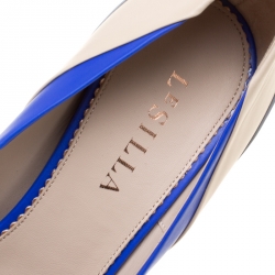 Pre Owned Le Silla Tricolor Leather Pointed Toe Pumps Size 38