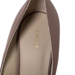 Pre Owned Le Silla Brown Leather Spiral Heel Pointed Toe Pumps Size 40