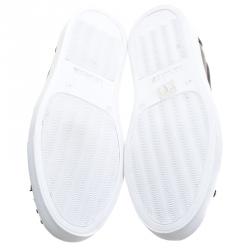 Pre Owned Le Silla Black Leopard Print Pony Hair Jaguar Crystal Embellished Slip On Sneakers Size 41