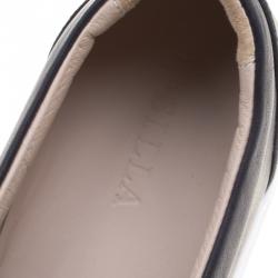 Pre Owned Le Silla Black Leopard Print Pony Hair Jaguar Crystal Embellished Slip On Sneakers Size 41