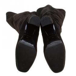 Le Silla Black Suede Over The Knee Boots Size 38