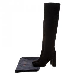 Le Silla Black Suede Over The Knee Boots Size 38