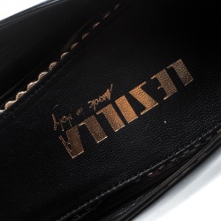 Pre Owned Le Silla Black Patent Leather Gabry Peep Toe Platform Pumps Size 36