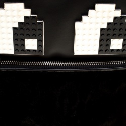 Pre Owned حقيبة ظهر لي بيتيت جوورس مايك أيس جلد أسود وفرو